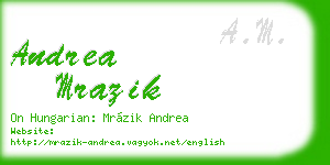 andrea mrazik business card