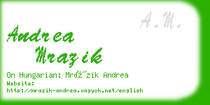 andrea mrazik business card